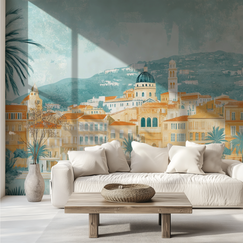 Papier peint vintage nice canape tendance