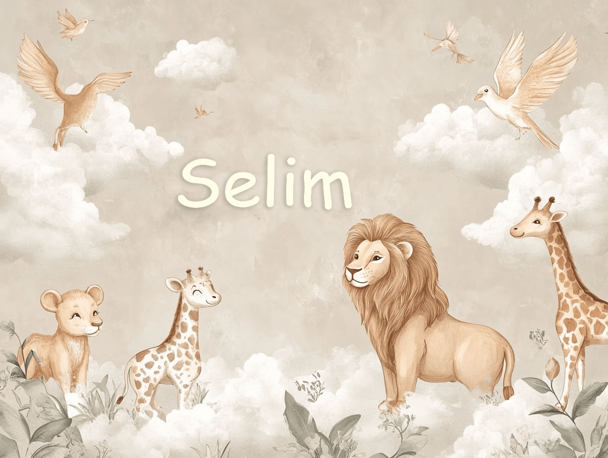 Papier Peint Prénom Beige