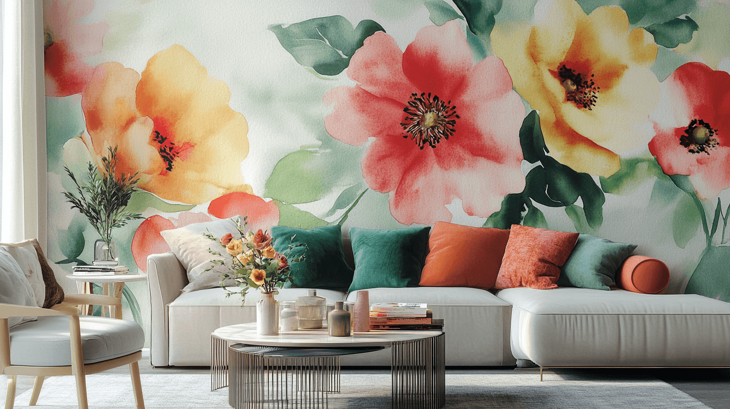 Papier Peint Fleur Maxi