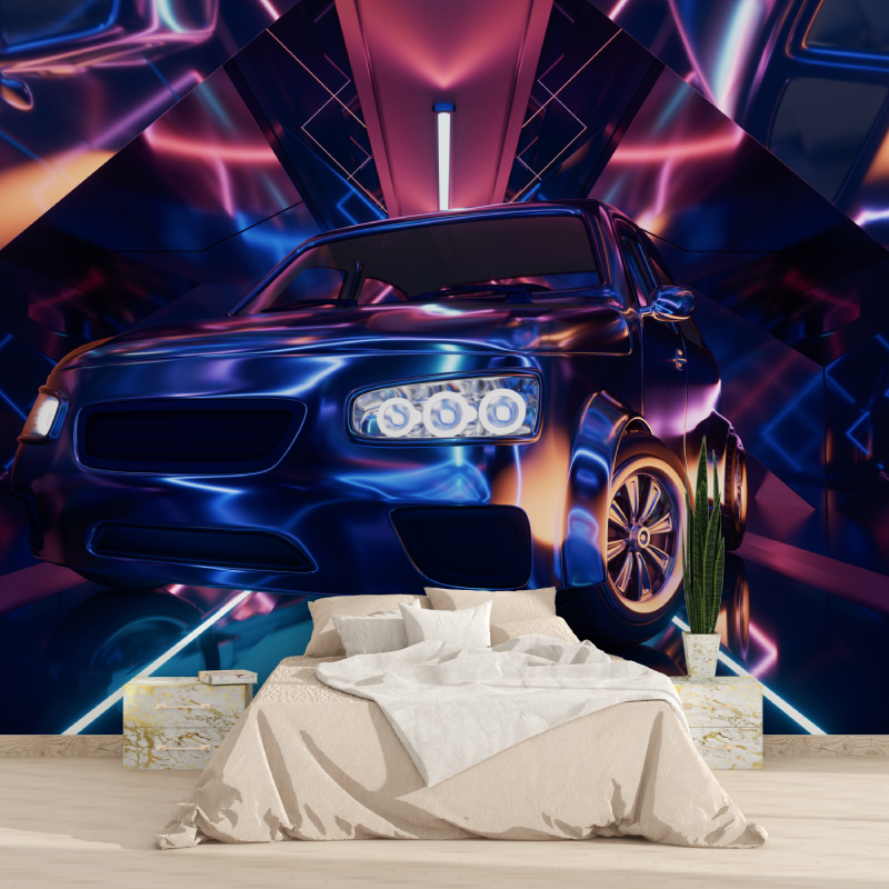Papier peint 3d voiture tunning 1815