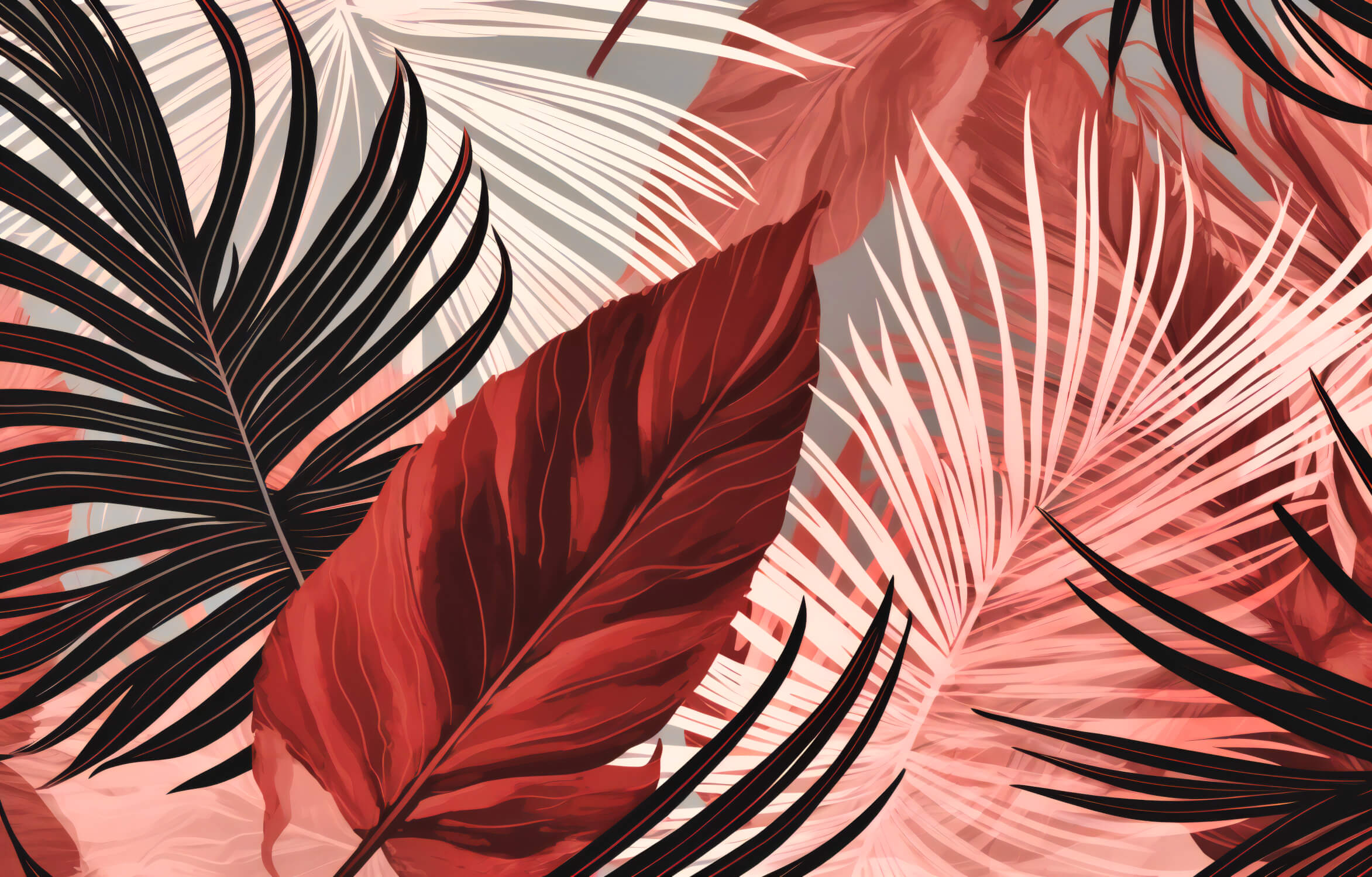 Papier Peint Gris Et Rouge