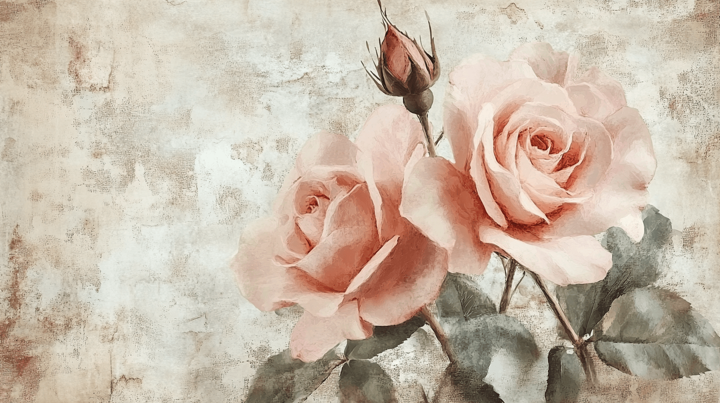 Papier Peint Vintage Rose