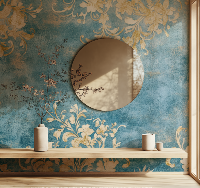 Papier peint vintage lille miroir