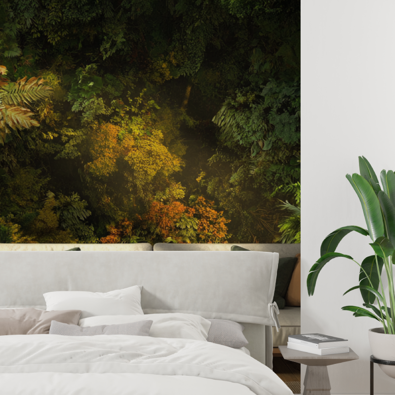 Papier peint trompe loeil foret tapisserie tendance