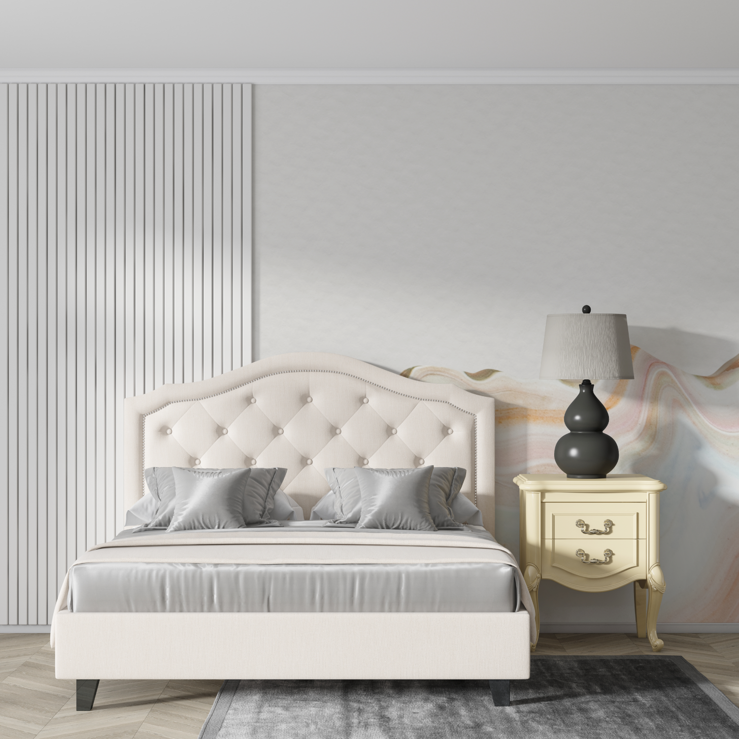 Papier peint aquarelle chambre design