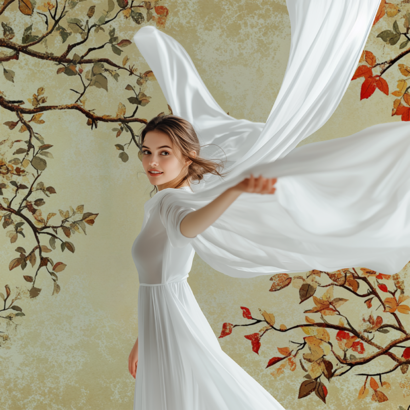 Papier peint arbre chinois modele