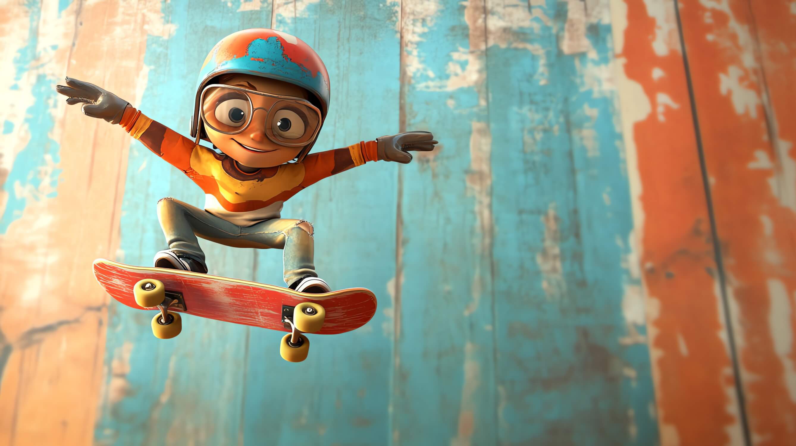 Papier peint garçon skateboard