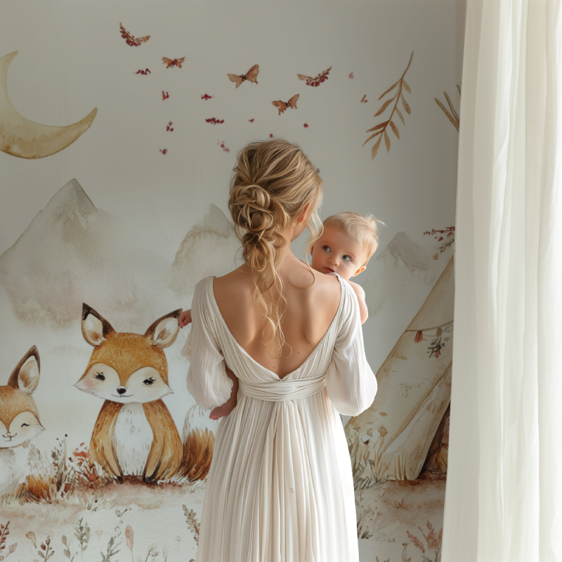 Papier peint bebe tipi tapisserie bb123