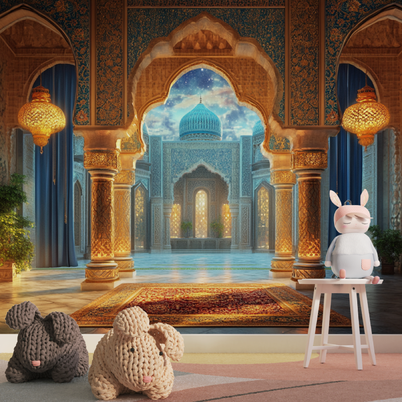 Papier peint classique palais oriental tapisserie pour fille