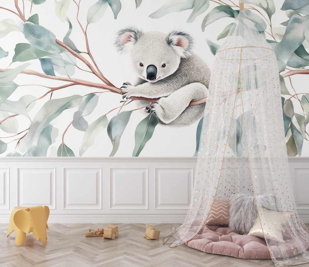 Papier peint koala et vent leger bebe