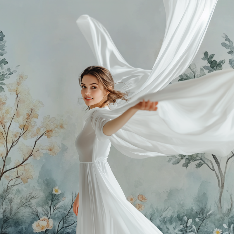 Papier peint fleur et arbre modele