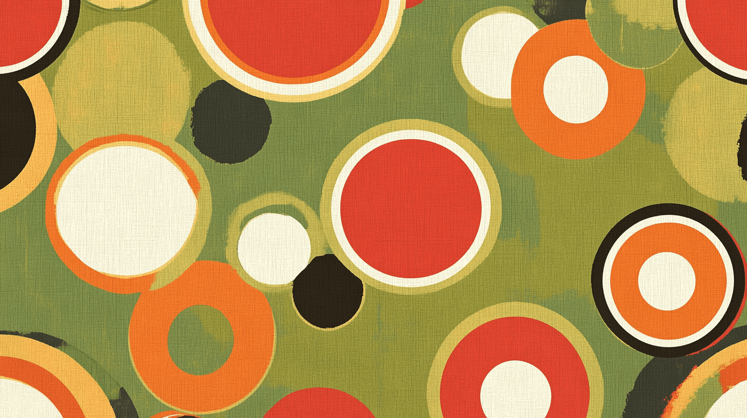 Papier Peint Vintage Rond