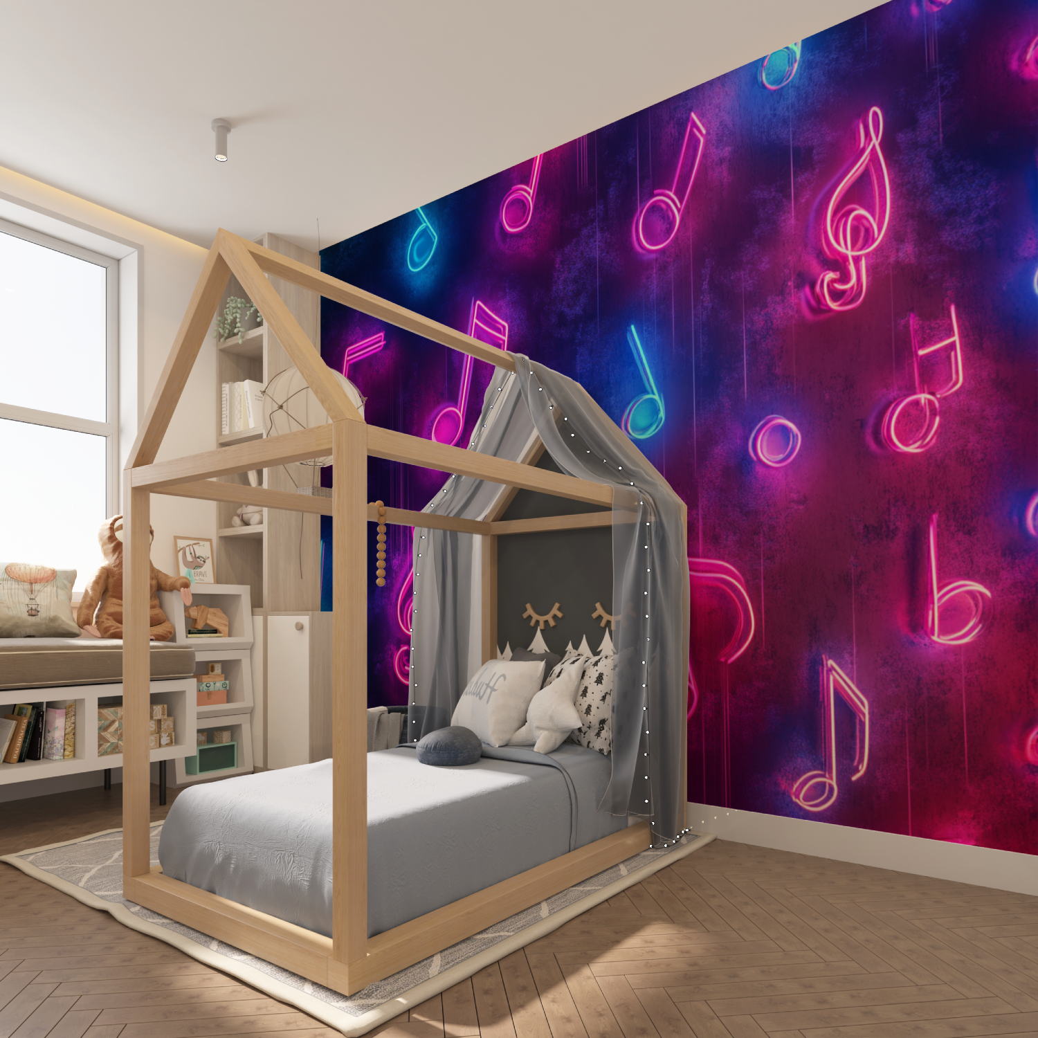 Papier peint note musique tapisserie hero