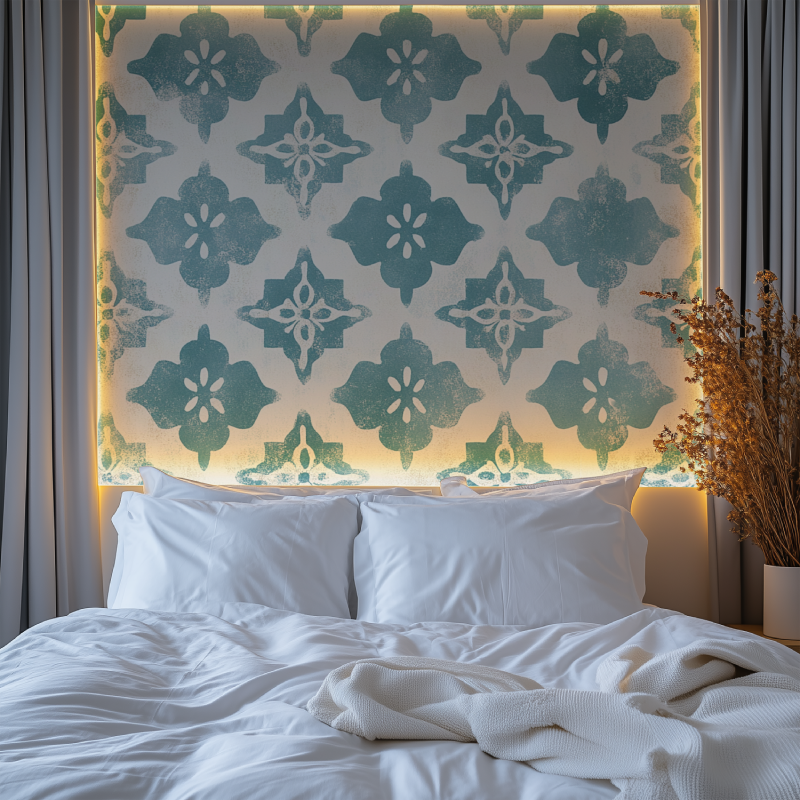 Papier peint vintage scandinave chambre premium