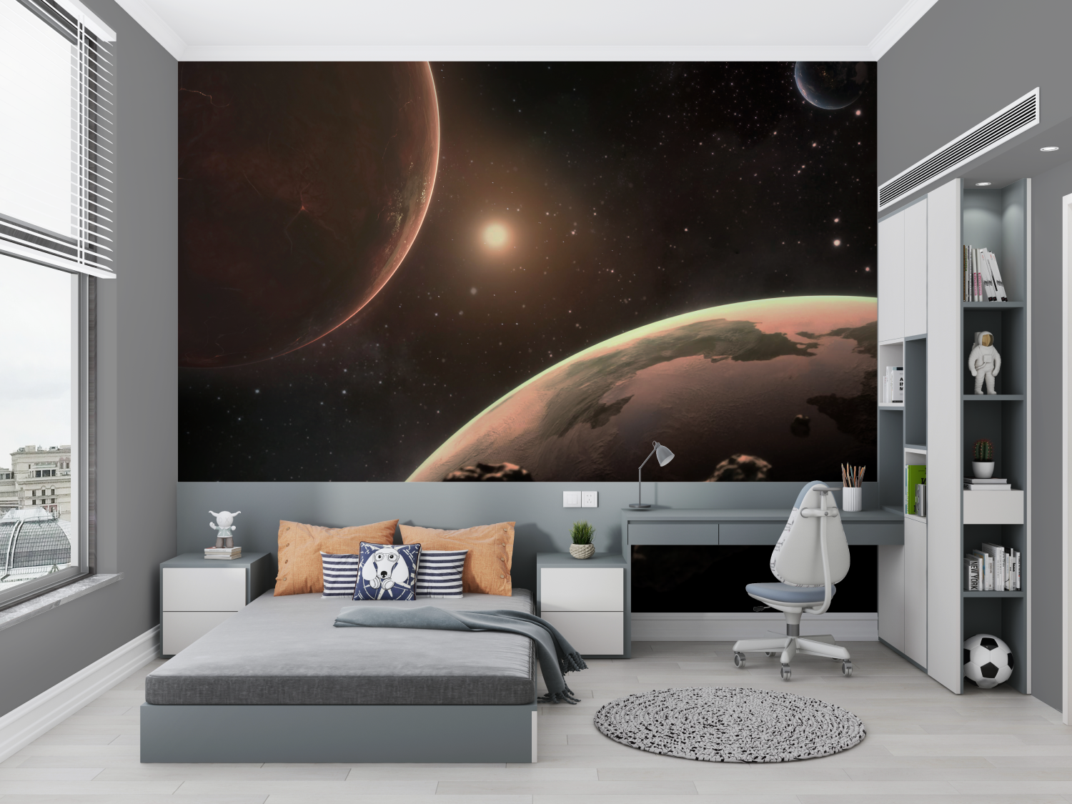 Papier peint espace bureau chambre petit