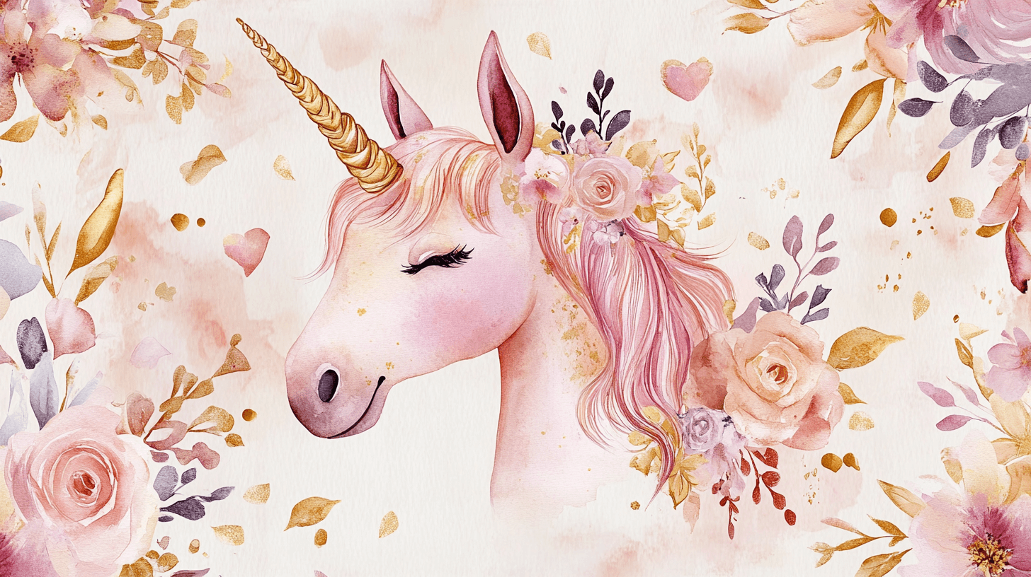 Papier Peint Chambre Licorne Décoration Princier