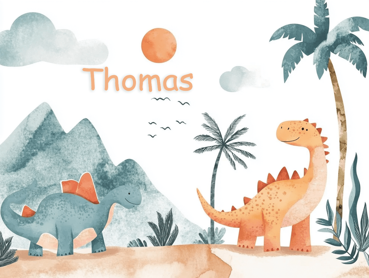 Papier Peint Prénom Dino