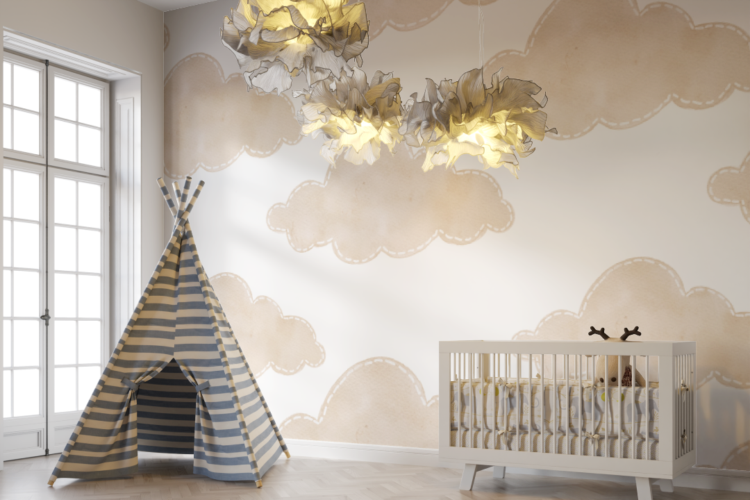 Papier peint Thème Baby Shower - bebe unisexe