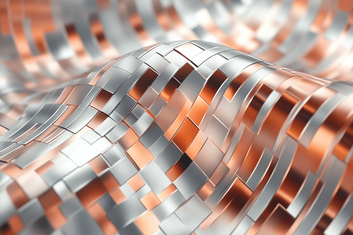 Papier Peint Terracotta Et Argenté Moderne