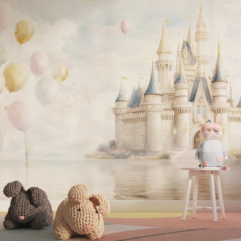 Papier peint princesse celebration tapisserie pour fille