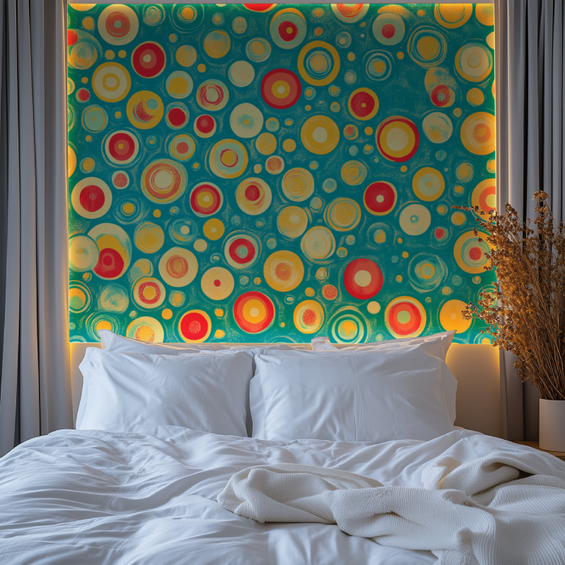 Papier peint vintage pop chambre premium