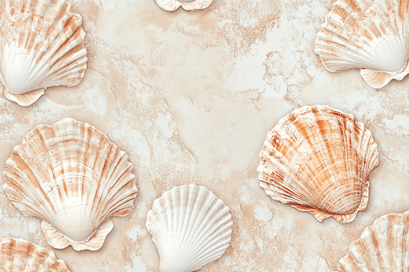 Papier Peint Terracotta Avec Motifs De Coquillages