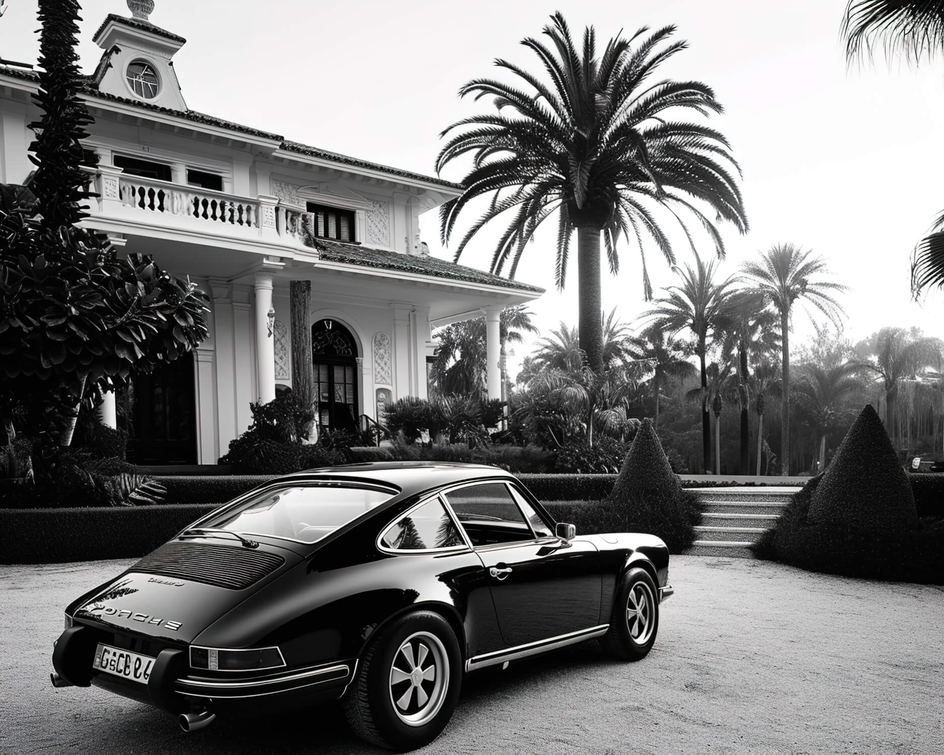 Papier Peint Noir Et Blanc Voiture Noire