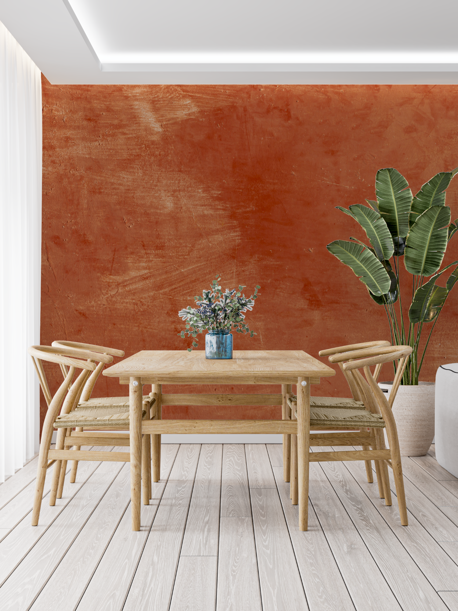 Papier Peint Ocre Rouge - panoramique tendance