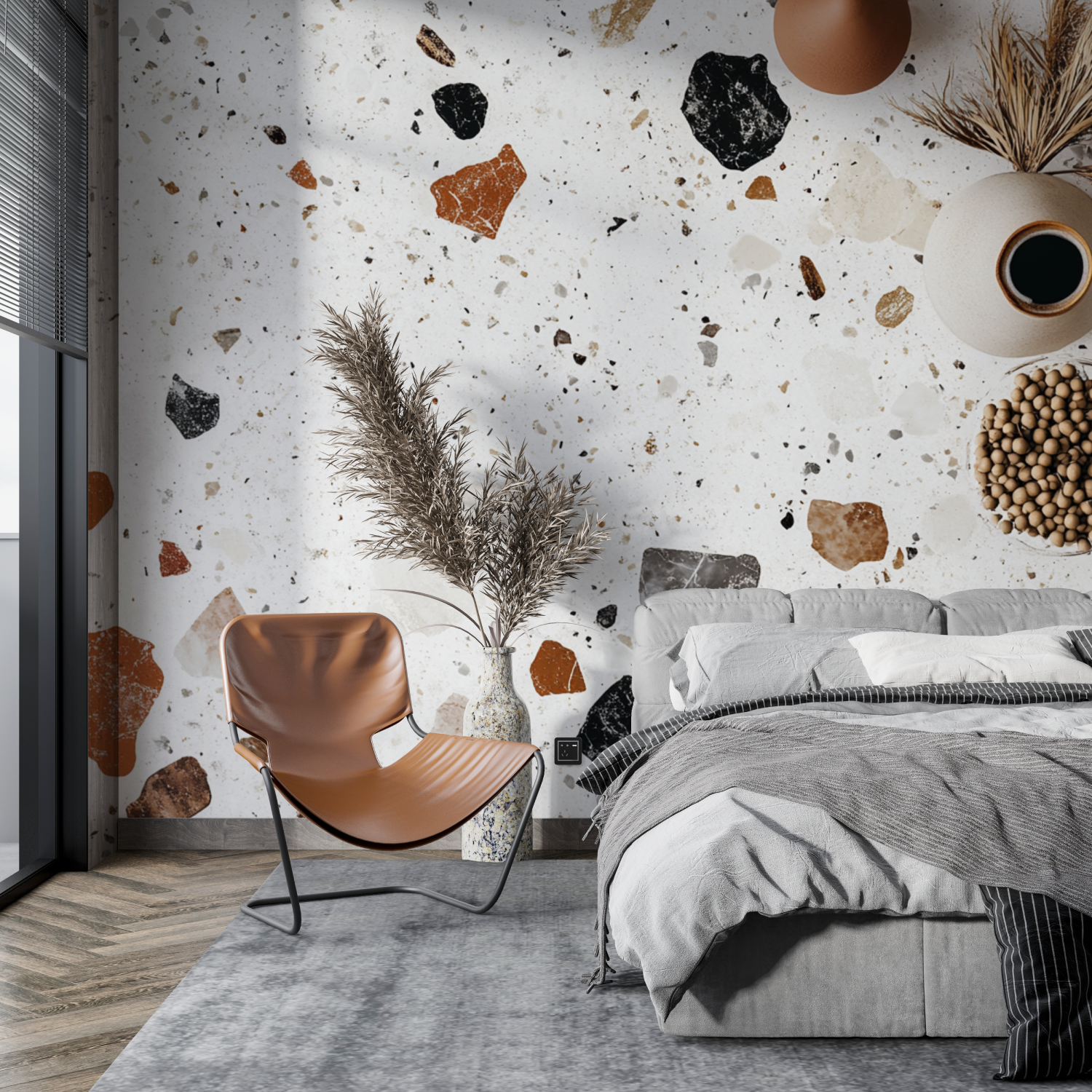 Papier peint terracotta esprit ...zo moderne tapisserie pano