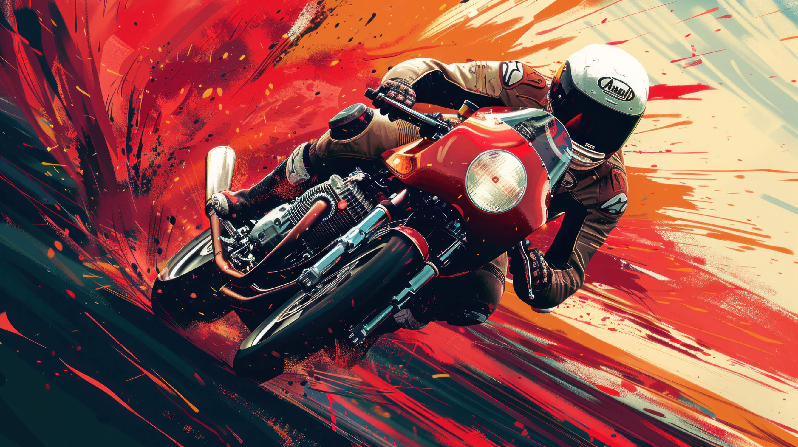 Papier Peint 3D Chambre Ado Moto