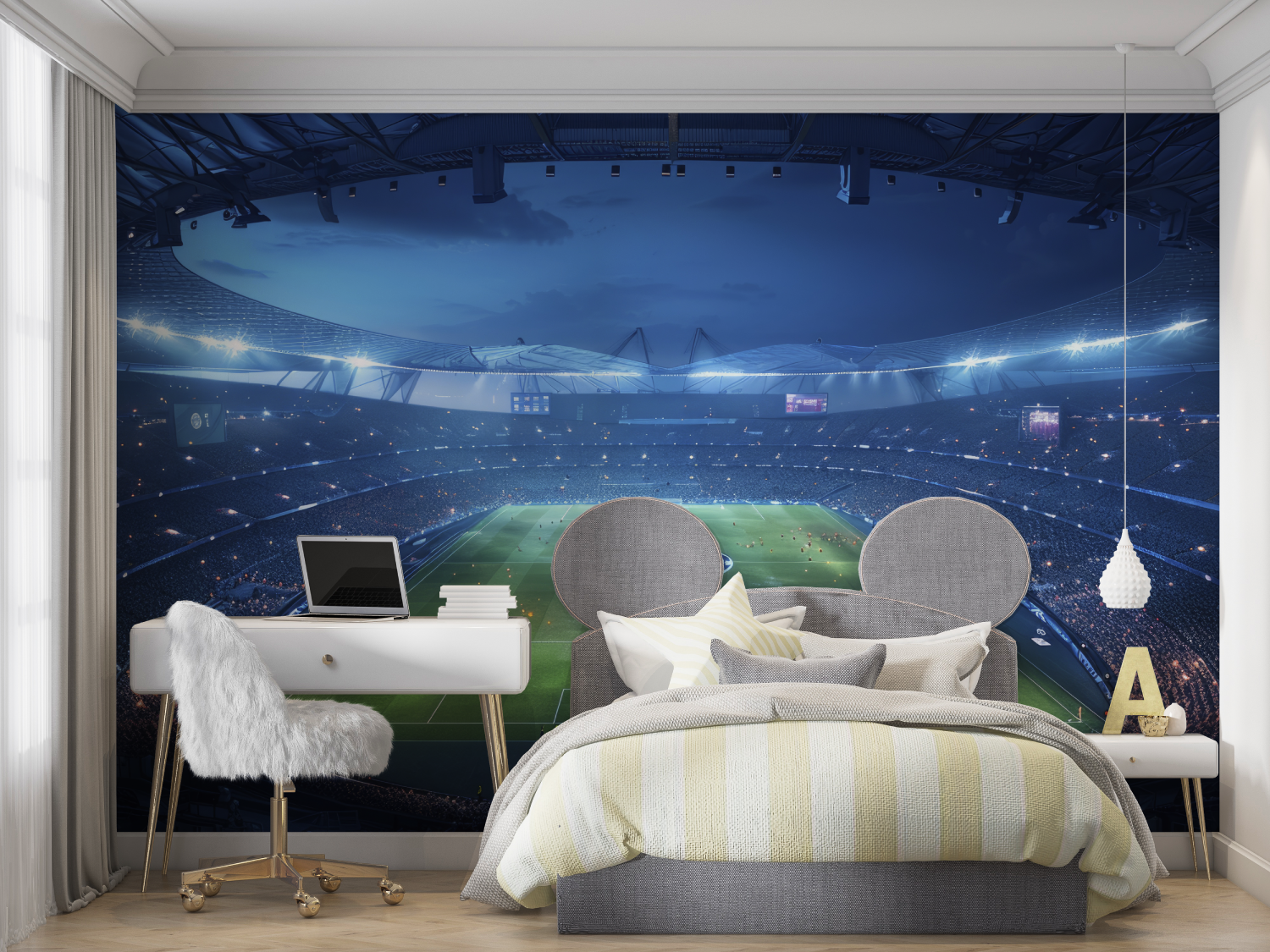 Papier peint foot champions league mur chambre panoramique