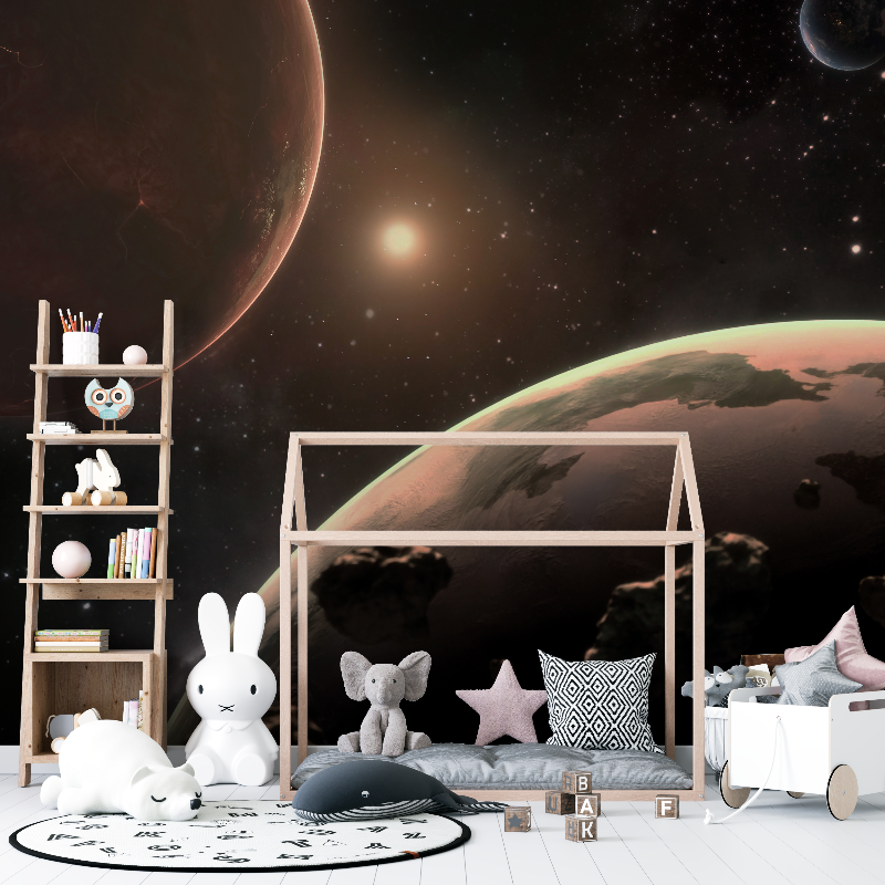 Papier peint poster espace planete 12