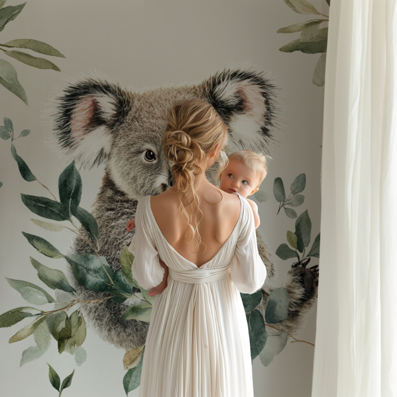Papier peint koala qui seveille doucement bb123