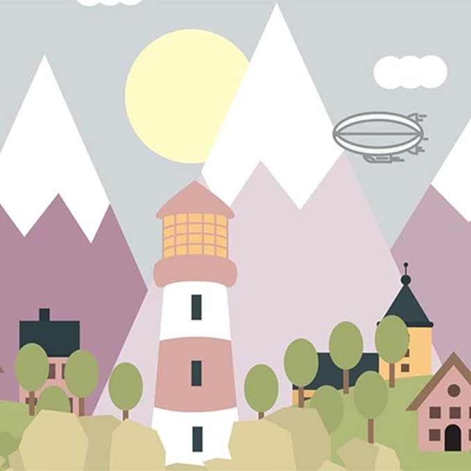 Papier Peint Bébé Classique Montagne Colée