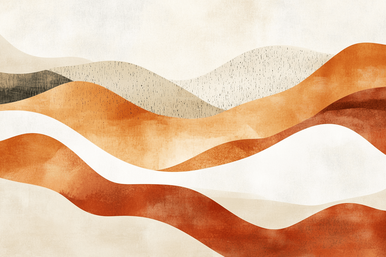 Papier Peint Terracotta Panoramique Abstrait