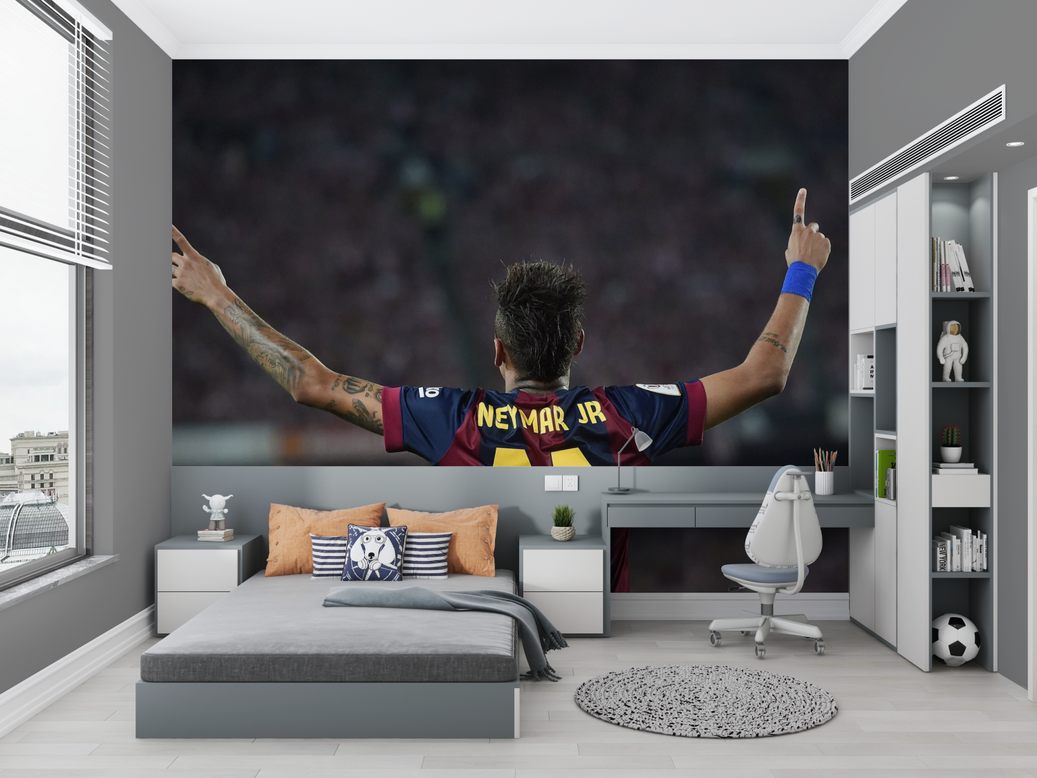 Papier peint foot neymar chambre petit