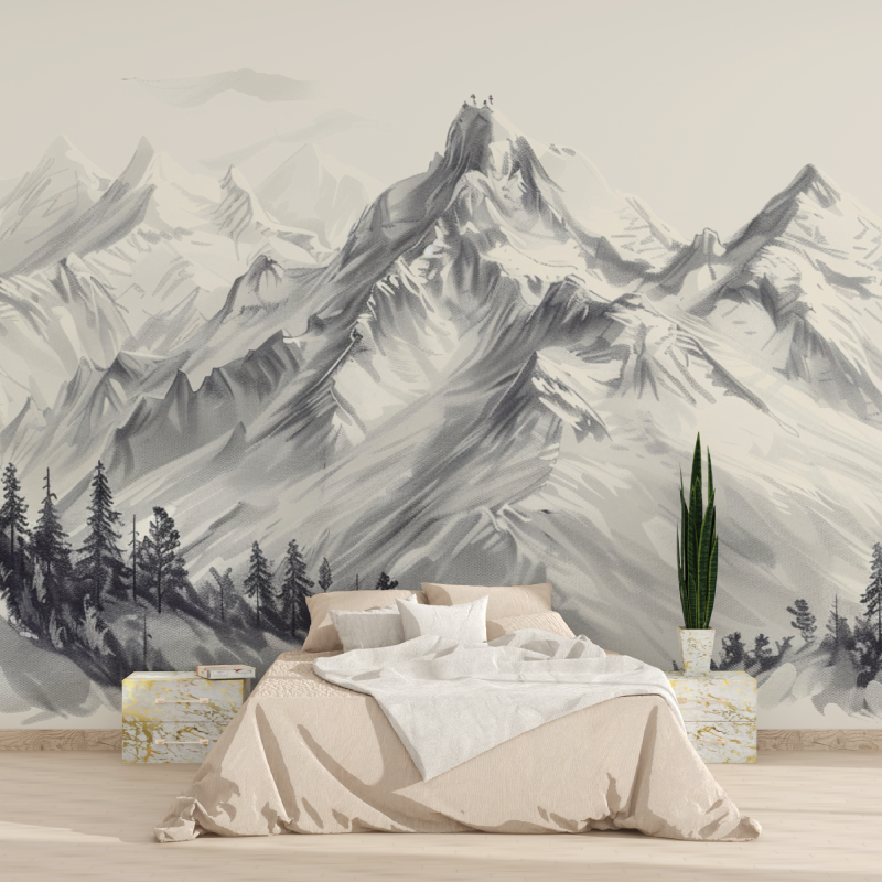 Papier peint panoramique montag... des alpes tapisserie 2025