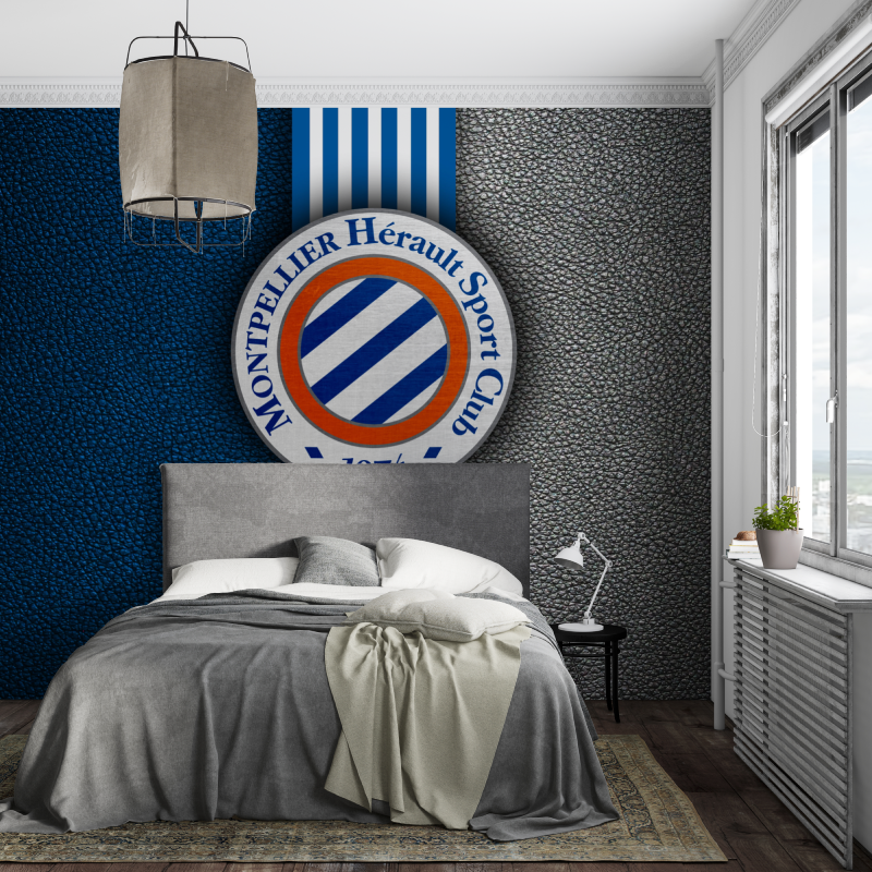 Papier peint chambre ado foot en feu piece ados