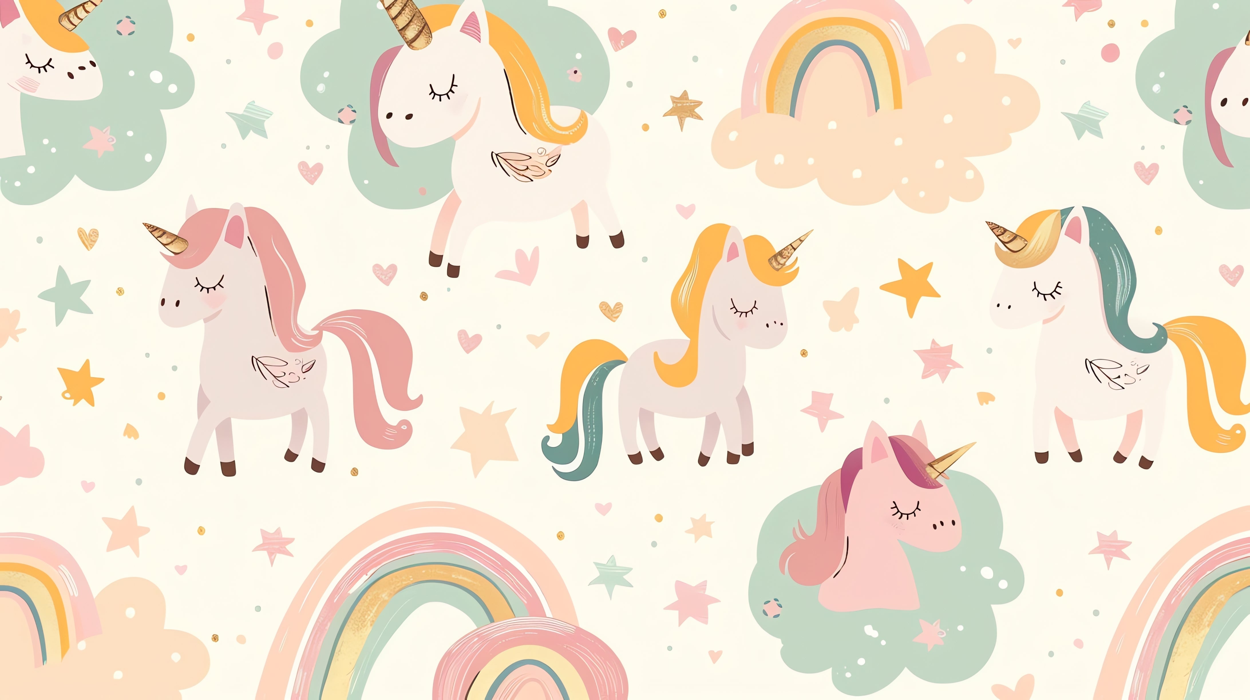 Papier peint pour bébé Licorne