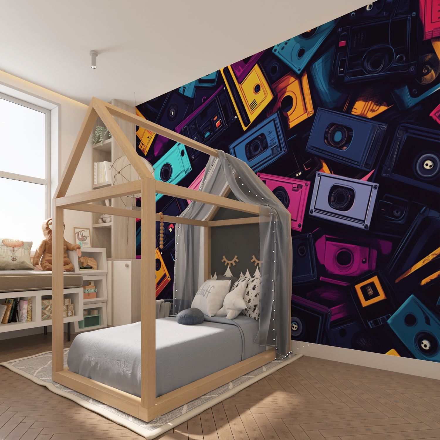 Papier peint musique annees 80 tapisserie hero