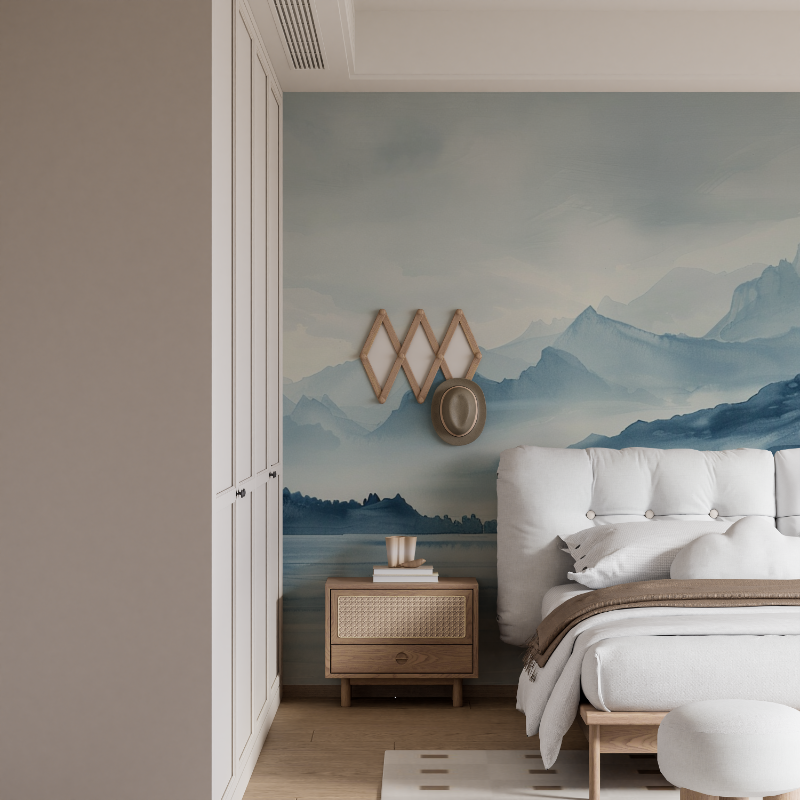 Papier peint artistique annecy lac montagne mural