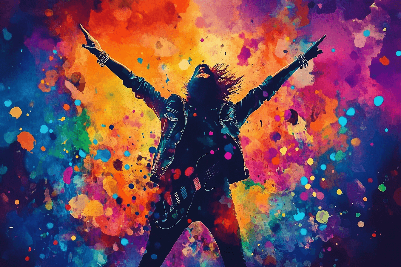 Papier Peint Rock Star Colorful