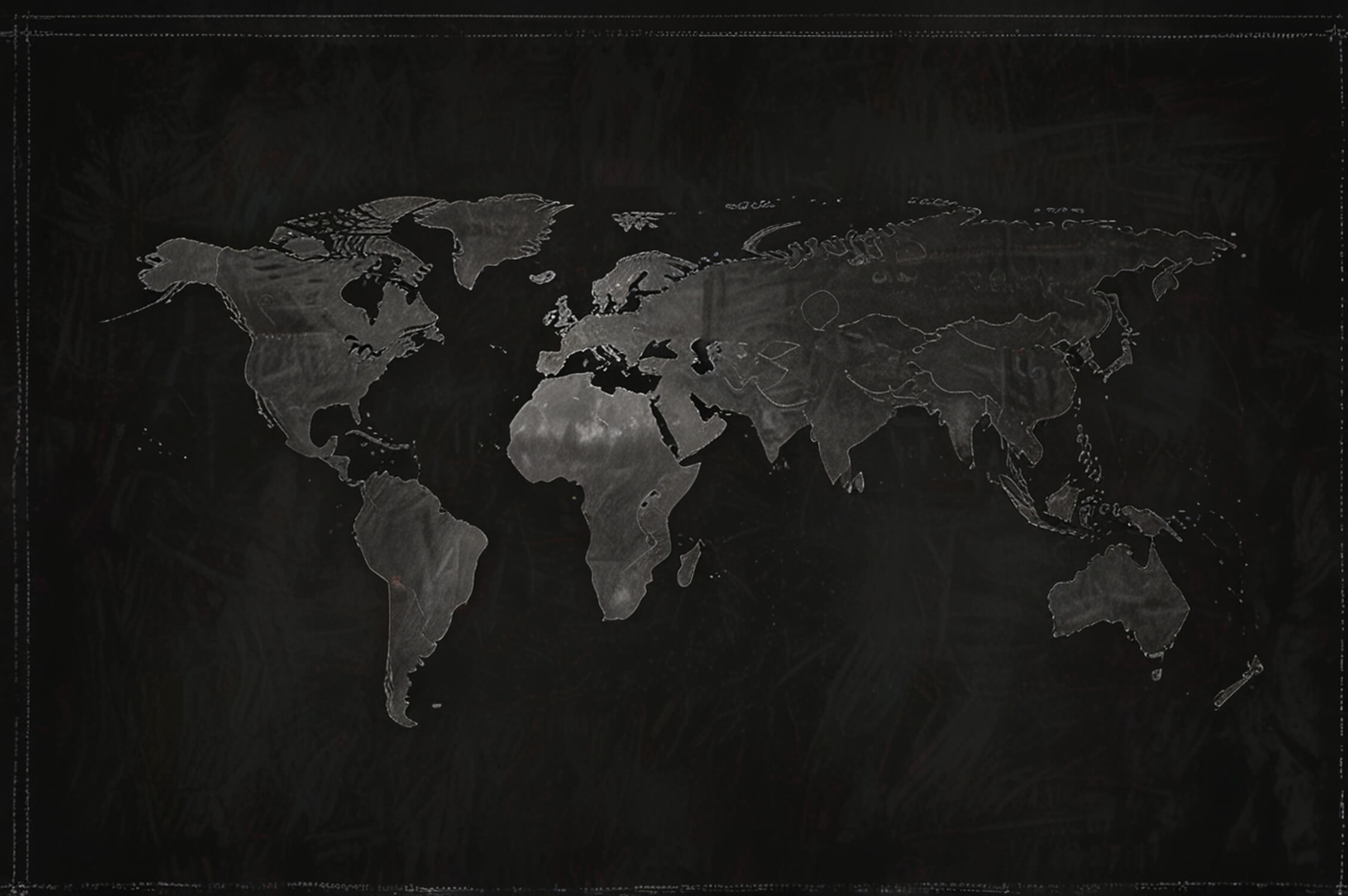 Papier Peint Carte Du Monde Noir