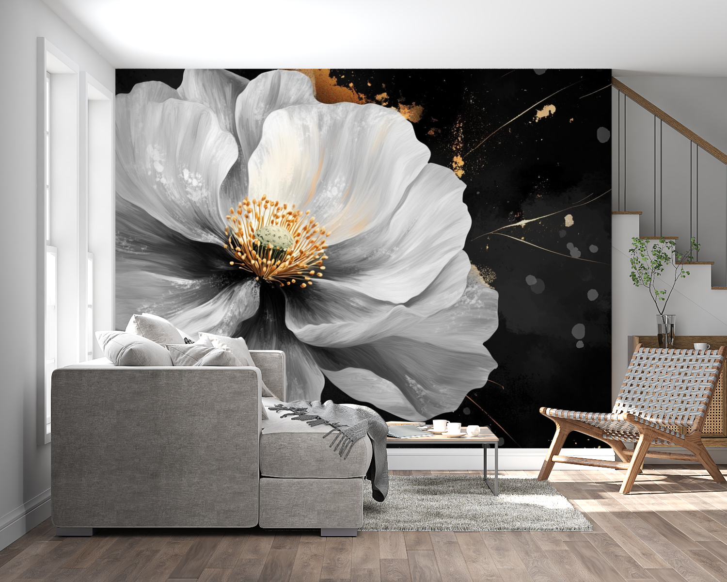 Papier peint aquarelle grande f...pressive panoramique mural