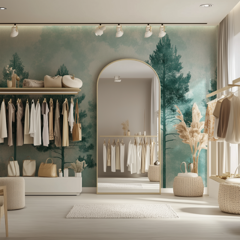 Papier peint arbre pin dressing