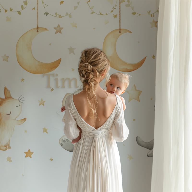 Papier peint prenom bebe bb123