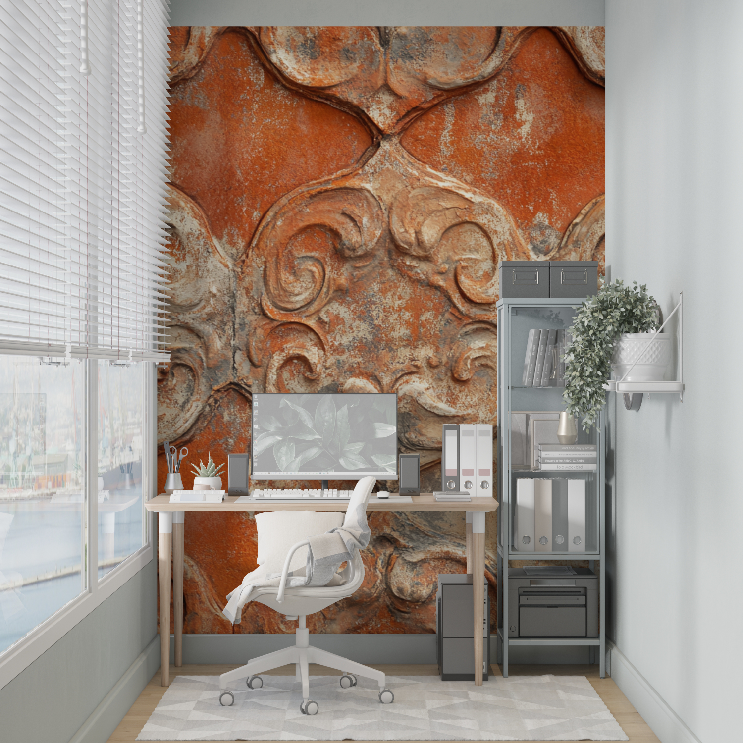 Papier peint terracotta inspiration antique merlin leroy