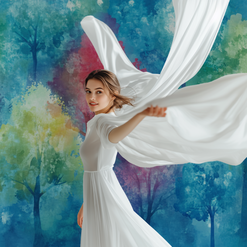 Papier peint arbre chagall modele