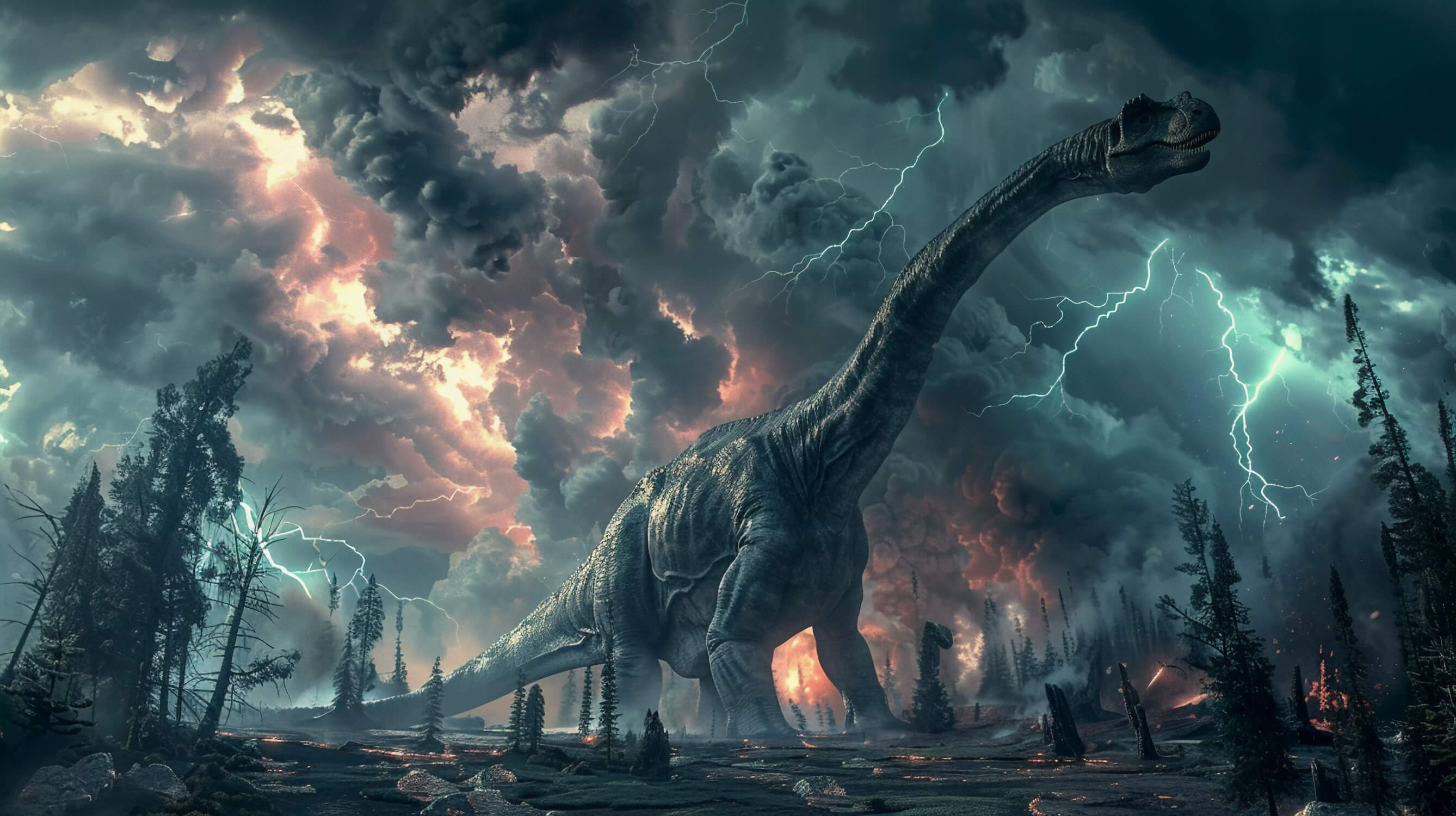 Papier Peint Dinosaure Design Éclair