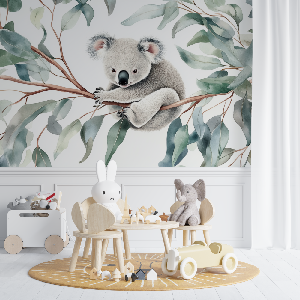 Papier peint koala et vent leger chambre de bebe
